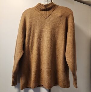 Everlane Womens Tan Turtleneck Wool Sweater